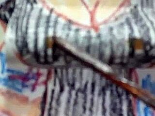 caressing those huge tits in the cinema 😍🍒