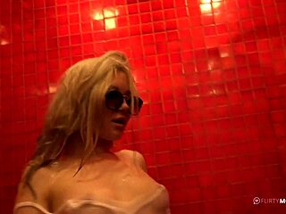 you like watching this young blonde finger her pussy in the steamy shower?