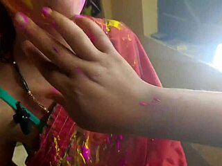 first time holi fun with indian neighbor wife feels so good