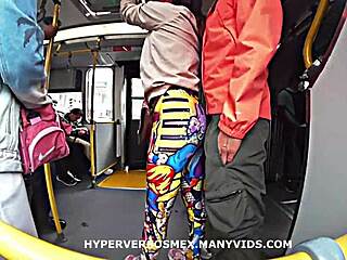 Big ass leggins babe grinds cock till deep metrobus creampie