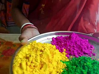 first time holi fun with indian neighbor wife feels so good