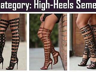 Futanari blowjob compilation covers face body cumshots in high heels