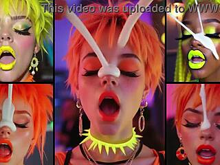 Futanari blowjob compilation covers face body cumshots in high heels