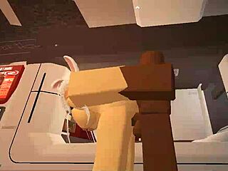 Shy Slut Bunny Takes Massive BBC Pounding in Roblox Condo