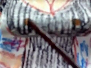 caressing those huge tits in the cinema 😍🍒