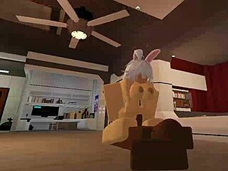 Shy Slut Bunny Takes Massive BBC Pounding in Roblox Condo