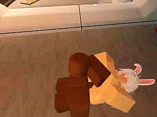 Shy Slut Bunny Takes Massive BBC Pounding in Roblox Condo