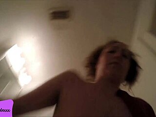 brunette girlfriend cums hard on toilet with pierced shaved pussy