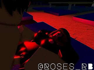 gymnast roblox girl does acrobatic sex flips