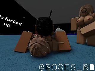 gymnast roblox girl does acrobatic sex flips