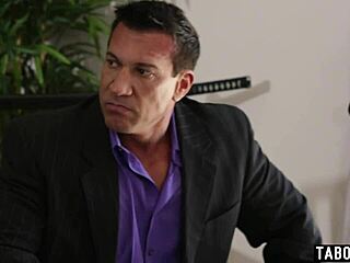 big boobed brunette teen jojo kiss tempts old dude in steamy shower