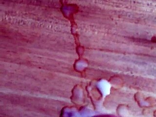 guy masturbates to huge cumshot orgasm on desk solo