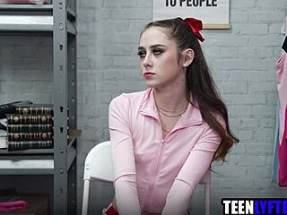 Skinny Shoplifter Fucked Rough By Mall Cop In Uniform