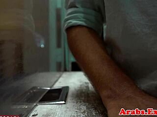 that seductive arab babe bounces her big tits riding huge cock cowgirl