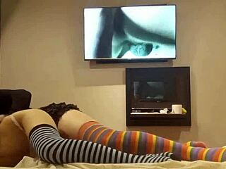 Crossdressed Friend Rams Cock in Brunette Latina Ass