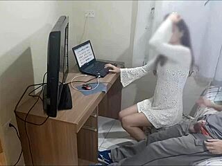 i'm home alone horny when maintenance guy spies my tight ass for cum