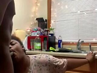 mmm kitchen sex hits different when milf's shaved pussy grips that huge cock tight