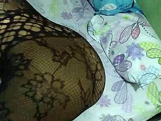 Cuck rims my ass in that friend-fuck bodystocking?