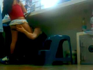 Hey, while I'm working the boss's son shoves his dick in - wanna swallow every drop?!