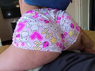 College Coed Twerks Big Ass on Professor's Lap for Cum Reward