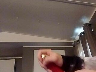 horny girl buzzes vibrator deep for solo fun