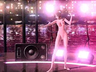 Meiko's Full Nude Cat Costume Reveals Goddess Boobs and Big Ass!