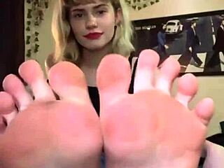 convinced my hot english teacher to send her cute bare feet vid