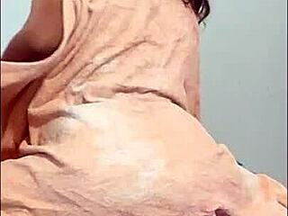 brunette stepsis caught changing starts kinky bedroom masturbation homemade