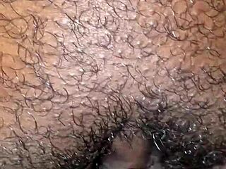 Wet dripping pussy close-up POV takes ripped clothes monster black cock homemade pounding