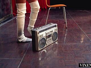 vixenplus ballerinas finger lick scissor orgasm in hot interracial lesbian orgy