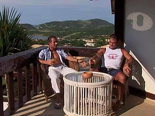 Blonde Lea Lazure Takes Double Anal Cum Facial Outdoors