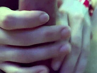 amateur close-up sounding shows extreme pre-cum leak during cock rub with toys