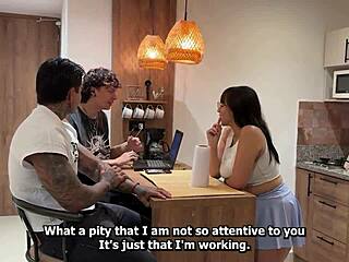 She cheats fucking boyfriend's best friend after dinner