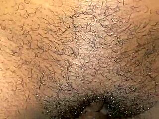 Wet dripping pussy close-up POV takes ripped clothes monster black cock homemade pounding