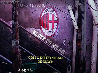 milan's glock slut kneels sucking my throbbing cock deep and sloppy