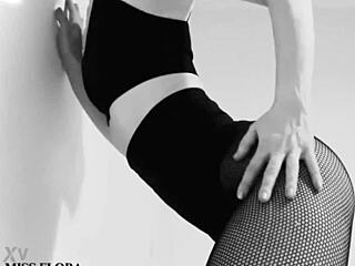 you craving this petite german babe's fishnet ass and feet tease pov?