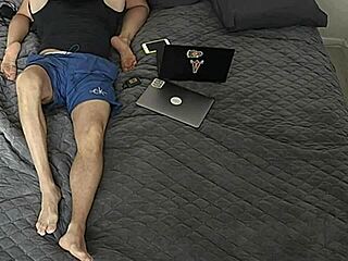 hot milf wife cheats on hubby, lover fucks her wet pussy to orgasm in bedroom