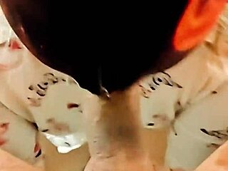 curvy latina milf housewife sucks off construction worker in homemade blowjob