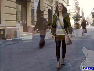 mature brit in heels and stockings teases with slow pussy licks