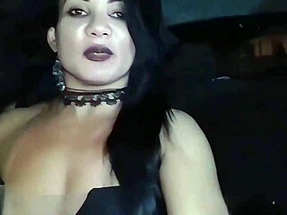 Wanna see this big clit latina flash her halloween pussy?