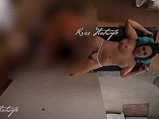 i messed up my bikini shoving it deep in my pussy while massaging with tits out getting her so horny