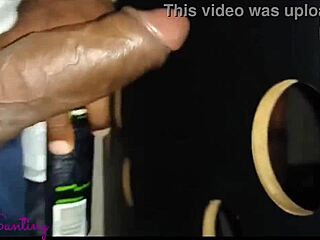 let my hubby shove his big cock through glory hole