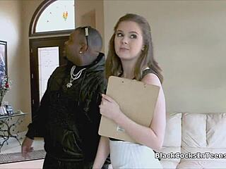 teen bends over aching for client's massive bbc thrust