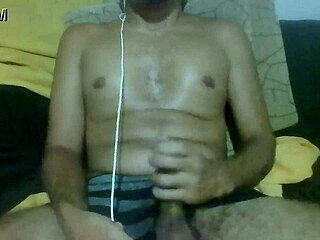 Huge Brazilian Cock Stroked Hard with Dirty Bedroom Talk