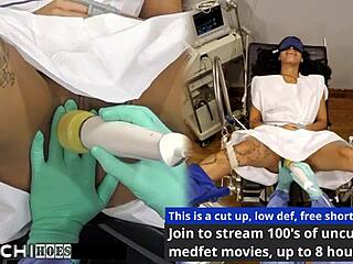 Freshman Maya Fierce blindfolded moans mandatory hitachi orgasm rough from doctor Tampa hospital backstage