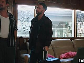 travel buddies double penetrate ember snow big tits with monster cocks in motel