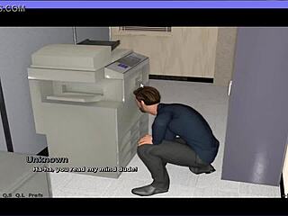 Blackmailed employee fucks mature MILF tits and ass in game