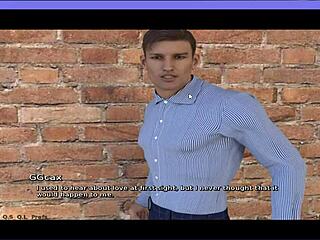 Blackmailed employee fucks mature MILF tits and ass in game