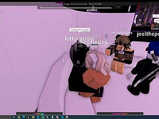 dirty roblox slut grinds lap dance on daddy as girlfriend watches