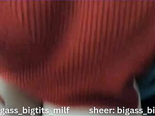 fingering wet pussy doggystyle in pajamas while cleaning